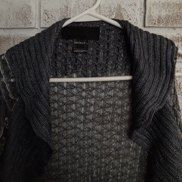 Pepa Pombo Unitalla Knit Tiered Scalloped Fall Sweater/ Wrap - Picture 12 of 16